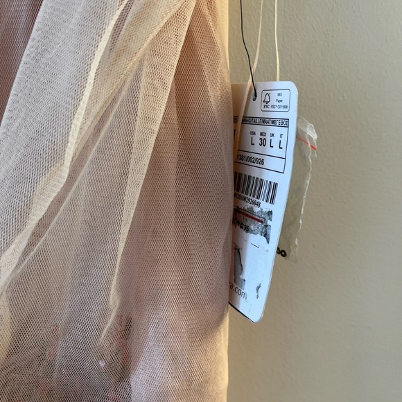 ZARA Pink Mesh Embellished Top - Picture 5 of 8